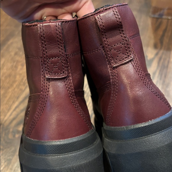 Timberland Womens Greyfield Leather Boots Burgundy - Picture 5 of 7